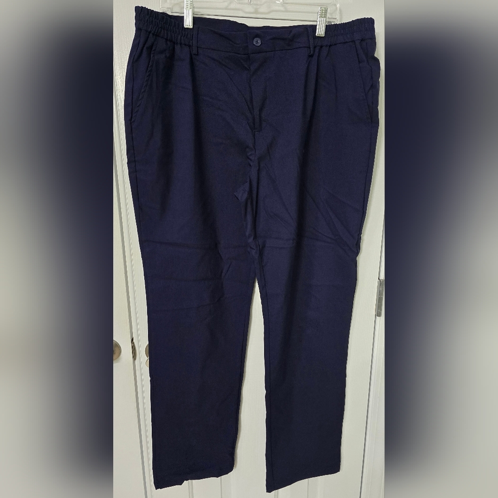 Mens Blue Stretch Pocket Pant 2XL 32"Long